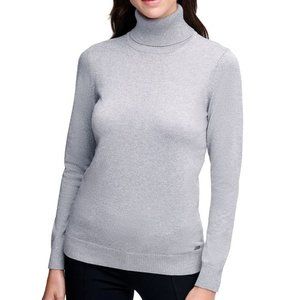 CALVIN KLEIN Solid Lurex Turtleneck Sweater
